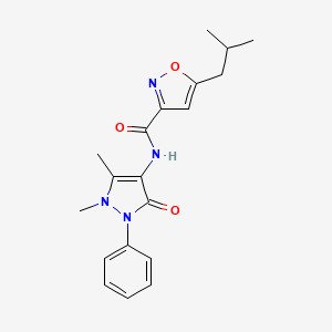 molecular formula C19H22N4O3 B5694401 N-(1,5-dimethyl-3-oxo-2-phenyl-2,3-dihydro-1H-pyrazol-4-yl)-5-isobutyl-3-isoxazolecarboxamide 