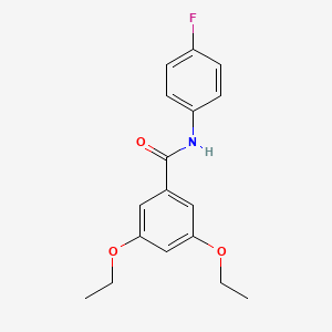 molecular formula C17H18FNO3 B5694409 3,5-diethoxy-N-(4-fluorophenyl)benzamide 
