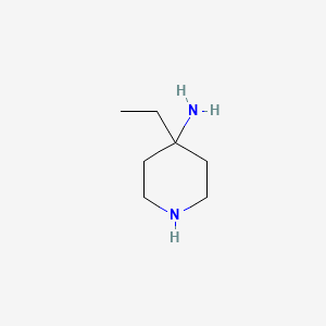molecular formula C7H16N2 B569442 4-乙基哌啶-4-胺 CAS No. 1312784-82-9