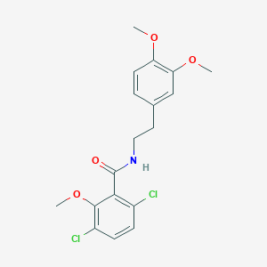 molecular formula C18H19Cl2NO4 B5694455 3,6-dichloro-N-[2-(3,4-dimethoxyphenyl)ethyl]-2-methoxybenzamide 