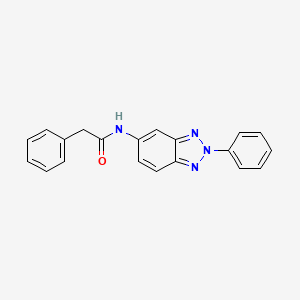 molecular formula C20H16N4O B5694462 2-phenyl-N-(2-phenyl-2H-1,2,3-benzotriazol-5-yl)acetamide 