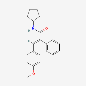 molecular formula C21H23NO2 B5694464 N-cyclopentyl-3-(4-methoxyphenyl)-2-phenylacrylamide 