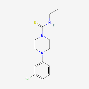 4-(3-chlorophenyl)-N-ethyl-1-piperazinecarbothioamide