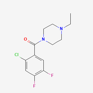 molecular formula C13H15ClF2N2O B5694481 1-(2-chloro-4,5-difluorobenzoyl)-4-ethylpiperazine 