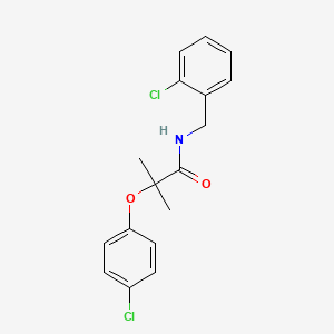 molecular formula C17H17Cl2NO2 B5694486 N-(2-chlorobenzyl)-2-(4-chlorophenoxy)-2-methylpropanamide 