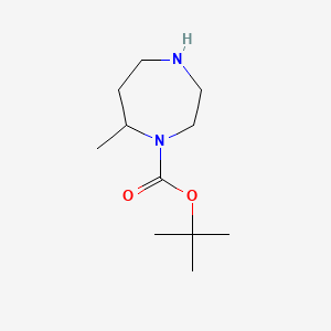 molecular formula C11H22N2O2 B569449 叔丁基 7-甲基-1,4-二氮杂环-1-羧酸酯 CAS No. 935843-93-9