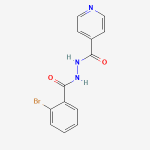 molecular formula C13H10BrN3O2 B5694492 N'-(2-bromobenzoyl)isonicotinohydrazide 