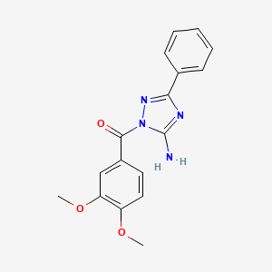 molecular formula C17H16N4O3 B5694502 1-(3,4-dimethoxybenzoyl)-3-phenyl-1H-1,2,4-triazol-5-amine 