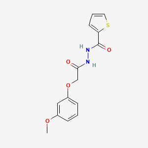 molecular formula C14H14N2O4S B5694531 N'-[2-(3-methoxyphenoxy)acetyl]-2-thiophenecarbohydrazide 