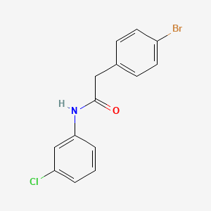 molecular formula C14H11BrClNO B5694547 2-(4-bromophenyl)-N-(3-chlorophenyl)acetamide 