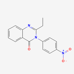 molecular formula C16H13N3O3 B5694551 2-ethyl-3-(4-nitrophenyl)-4(3H)-quinazolinone 