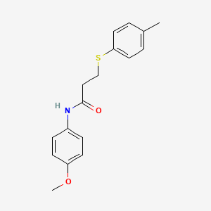 N-(4-methoxyphenyl)-3-[(4-methylphenyl)thio]propanamide
