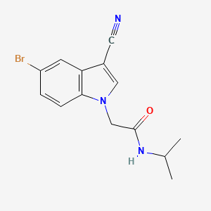 molecular formula C14H14BrN3O B5694572 2-(5-bromo-3-cyano-1H-indol-1-yl)-N-isopropylacetamide 