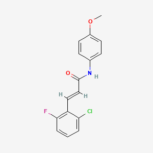 molecular formula C16H13ClFNO2 B5694581 3-(2-chloro-6-fluorophenyl)-N-(4-methoxyphenyl)acrylamide 
