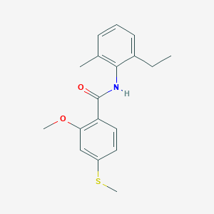 molecular formula C18H21NO2S B5694587 N-(2-ethyl-6-methylphenyl)-2-methoxy-4-(methylthio)benzamide 