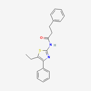molecular formula C20H20N2OS B5694597 N-(5-ethyl-4-phenyl-1,3-thiazol-2-yl)-3-phenylpropanamide 