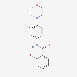 molecular formula C17H16ClFN2O2 B5694634 N-[3-chloro-4-(4-morpholinyl)phenyl]-2-fluorobenzamide 