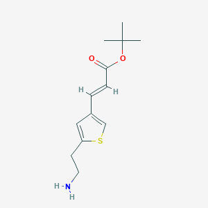 molecular formula C13H19NO2S B569464 Tert-butyl 3-[5-(2-amino-ethyl)-thiophen-3-YL]-acrylate CAS No. 124499-25-8