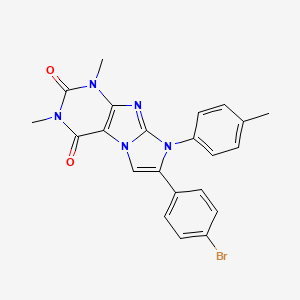 molecular formula C22H18BrN5O2 B5694655 7-(4-bromophenyl)-1,3-dimethyl-8-(4-methylphenyl)-1H-imidazo[2,1-f]purine-2,4(3H,8H)-dione 