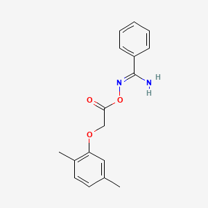 molecular formula C17H18N2O3 B5694680 N'-{[2-(2,5-dimethylphenoxy)acetyl]oxy}benzenecarboximidamide 