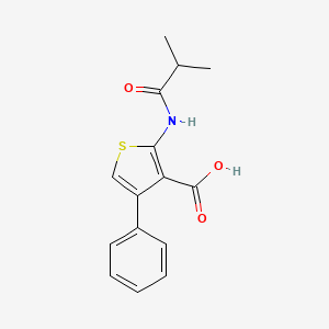 molecular formula C15H15NO3S B5694688 2-(isobutyrylamino)-4-phenyl-3-thiophenecarboxylic acid 