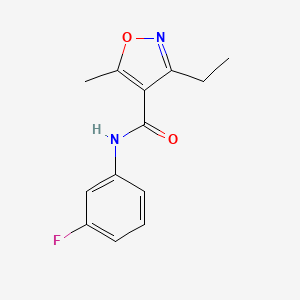 molecular formula C13H13FN2O2 B5694692 3-ethyl-N-(3-fluorophenyl)-5-methyl-4-isoxazolecarboxamide 