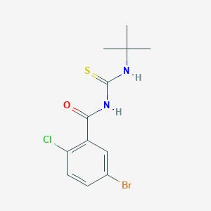 molecular formula C12H14BrClN2OS B5694693 5-bromo-N-[(tert-butylamino)carbonothioyl]-2-chlorobenzamide 