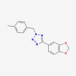 molecular formula C16H14N4O2 B5694739 5-(1,3-benzodioxol-5-yl)-2-(4-methylbenzyl)-2H-tetrazole 