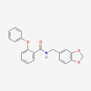molecular formula C21H17NO4 B5694745 N-(1,3-benzodioxol-5-ylmethyl)-2-phenoxybenzamide 
