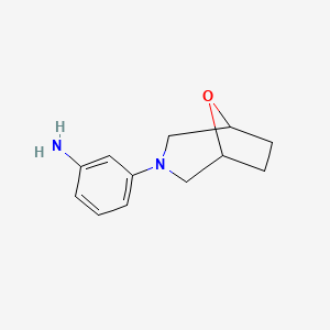 molecular formula C12H16N2O B569478 3-(8-Oxa-3-azabicyclo[3.2.1]octan-3-yl)aniline CAS No. 1401462-24-5