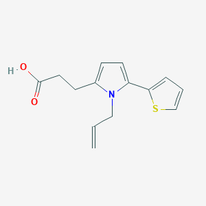 molecular formula C14H15NO2S B5694780 3-[1-allyl-5-(2-thienyl)-1H-pyrrol-2-yl]propanoic acid 