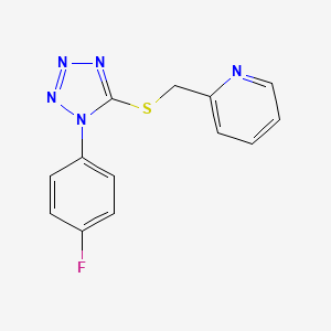 2-({[1-(4-fluorophenyl)-1H-tetrazol-5-yl]thio}methyl)pyridine