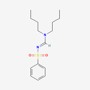 molecular formula C15H24N2O2S B5694813 N-[(dibutylamino)methylene]benzenesulfonamide 
