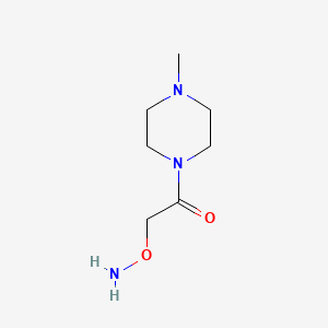 molecular formula C7H15N3O2 B569482 1-[(Aminooxy)acetyl]-4-methylpiperazine CAS No. 112257-39-3