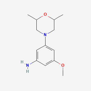 molecular formula C13H20N2O2 B569483 3-(2,6-Dimethylmorpholino)-5-methoxyaniline CAS No. 1520331-90-1