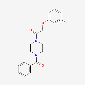 molecular formula C20H22N2O3 B5694837 1-benzoyl-4-[(3-methylphenoxy)acetyl]piperazine CAS No. 423738-99-2