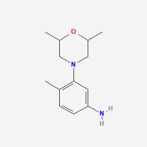 molecular formula C13H20N2O B569484 3-(2,6-Dimethylmorpholino)-4-methylaniline CAS No. 1247775-98-9