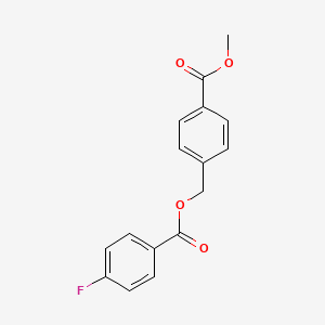 molecular formula C16H13FO4 B5694852 4-(methoxycarbonyl)benzyl 4-fluorobenzoate 