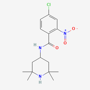 molecular formula C16H22ClN3O3 B5694855 4-chloro-2-nitro-N-(2,2,6,6-tetramethyl-4-piperidinyl)benzamide 