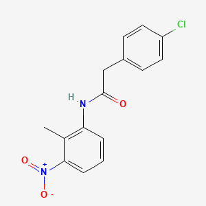 molecular formula C15H13ClN2O3 B5694892 2-(4-chlorophenyl)-N-(2-methyl-3-nitrophenyl)acetamide 