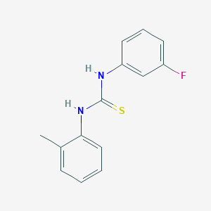 molecular formula C14H13FN2S B5694897 N-(3-fluorophenyl)-N'-(2-methylphenyl)thiourea 