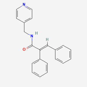 molecular formula C21H18N2O B5694918 2,3-diphenyl-N-(4-pyridinylmethyl)acrylamide 