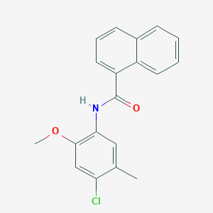 molecular formula C19H16ClNO2 B5694921 N-(4-chloro-2-methoxy-5-methylphenyl)-1-naphthamide 