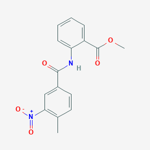 molecular formula C16H14N2O5 B5694935 methyl 2-[(4-methyl-3-nitrobenzoyl)amino]benzoate 