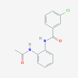 molecular formula C15H13ClN2O2 B5694953 N-[2-(acetylamino)phenyl]-3-chlorobenzamide 