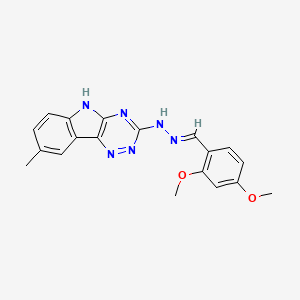 molecular formula C19H18N6O2 B5694976 2,4-dimethoxybenzaldehyde (8-methyl-5H-[1,2,4]triazino[5,6-b]indol-3-yl)hydrazone 