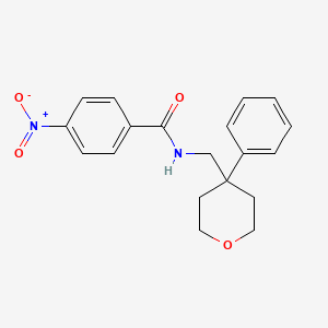 molecular formula C19H20N2O4 B5695001 4-nitro-N-[(4-phenyltetrahydro-2H-pyran-4-yl)methyl]benzamide 