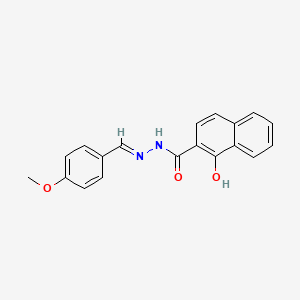 molecular formula C19H16N2O3 B5695050 1-hydroxy-N'-(4-methoxybenzylidene)-2-naphthohydrazide 