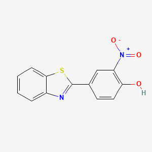 molecular formula C13H8N2O3S B5695056 4-(1,3-benzothiazol-2-yl)-2-nitrophenol 