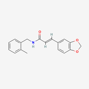 molecular formula C18H17NO3 B5695070 3-(1,3-benzodioxol-5-yl)-N-(2-methylbenzyl)acrylamide 